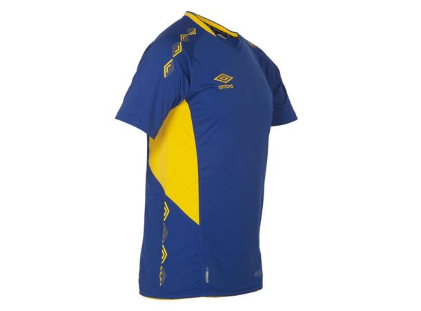 UMBRO UX-1 Jersey SS jr Blå/Gul 116 Flott kortermet spillertrøye 